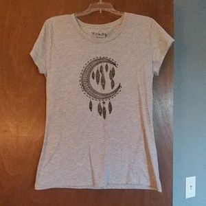 Gray feather shirt